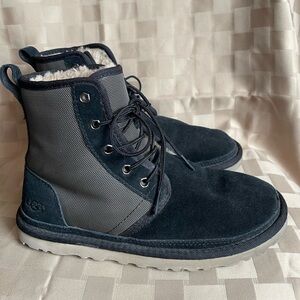 UGG Harkley Chukka winter Boots Boy Men’s size 6 USA, Euro 39. Black /army green